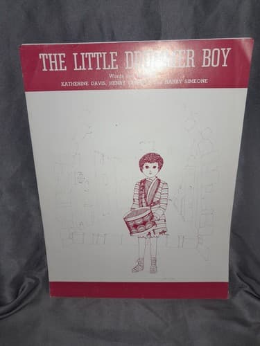 Vintage 1960 The Little Drummer Boy Sheet Music Christmas - Thumbnail 2