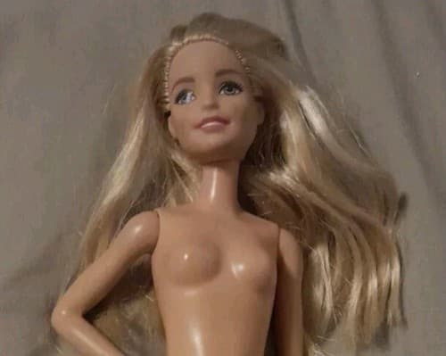 Barbie Nude Doll Blonde Hair, Blue Eyes Body 2015 Head 2013 Articulated Legs - Image 1