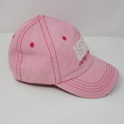 CAT 1925 Caterpillar Kid Baseball Cap Youth Pink Distressed Adjustable RARE - Thumbnail 3