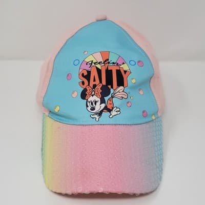 DISNEY MINNIE MOUSE Feeling Salty Baseball Cap Girls One Size Pastel Adjustable - Image 1