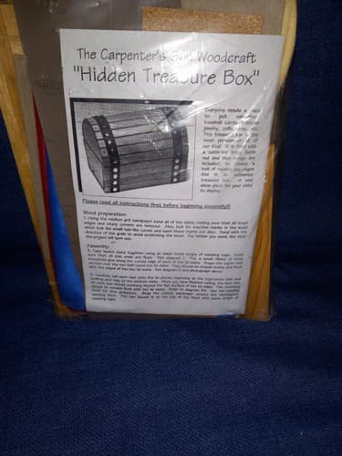Treasure Box DIY Chest Jewelry Box The Carpenters Sons Woodcraft Hidden - Thumbnail 3