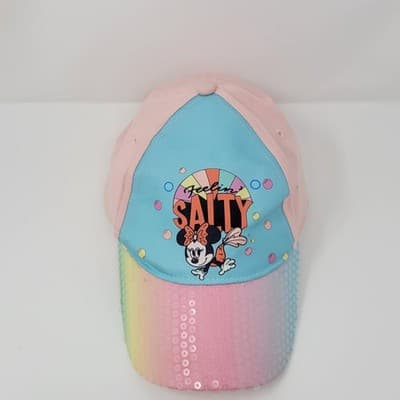 DISNEY MINNIE MOUSE Feeling Salty Baseball Cap Girls One Size Pastel Adjustable - Thumbnail 2