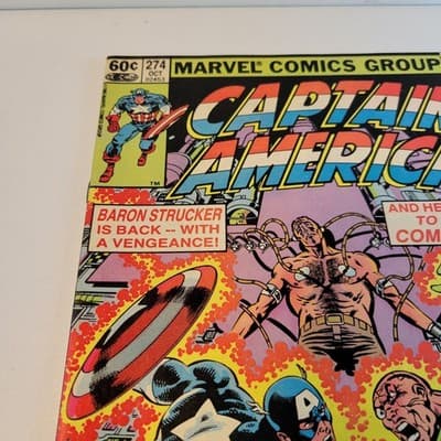 Captain America 274 First Baron Strucker Return Hydra Key Bronze Age Marvel FN - Thumbnail 6