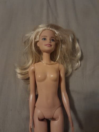 Barbie Nude Doll Blonde Hair, Blue Eyes Body 2015 Head 2013 Straight Arms & Legs - Thumbnail 3