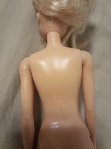 Barbie Nude Doll Blonde Hair, Blue Eyes Body 2015 Head 2013 Straight Arms & Legs - Thumbnail 6