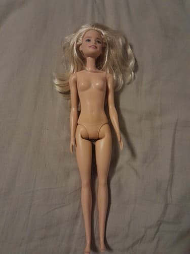 Barbie Nude Doll Blonde Hair, Blue Eyes Body 2015 Head 2013 Straight Arms & Legs - Thumbnail 2
