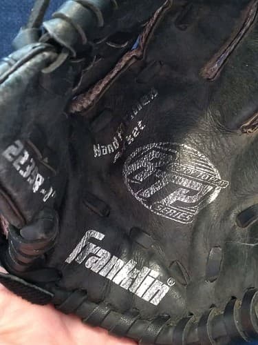 Franklin Baseball Mitt Glove Right Handed Black Extra Small Child Size 22358 8" - Thumbnail 4
