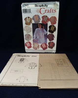 Simplicity 8260 Cottagecore Crafts Blouse Pattern Women’s Top Sizes P-XL UNCUT - Image 1