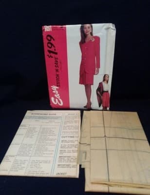 McCall’s 6091 Barbiecore Suit Dress Jacket Skirt Pattern Misses Size 10 UNCUT - Image 1