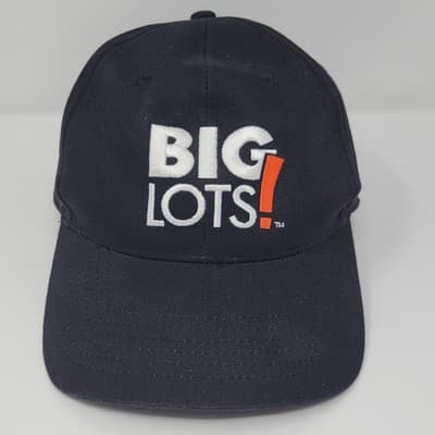 BIG LOTS Logo Baseball Cap One Size Black Adjustable Embroidered - Image 1