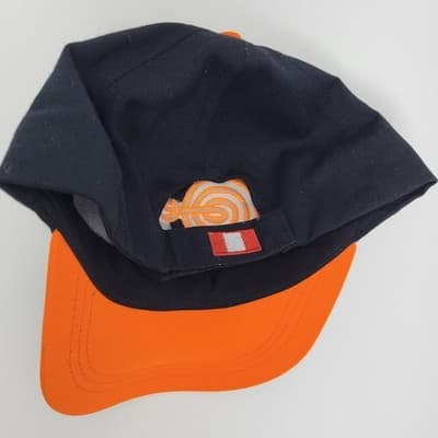 PERU National Team Baseball Cap Mens Black Orange Embroidered Logo Adjustable - Thumbnail 10