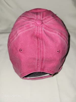 Norway Norge Flag Slideback Cap Hat Pink Adjustable Patriotic Cotton Distressed - Thumbnail 5