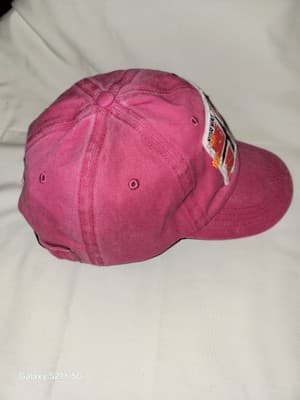 Norway Norge Flag Slideback Cap Hat Pink Adjustable Patriotic Cotton Distressed - Thumbnail 6