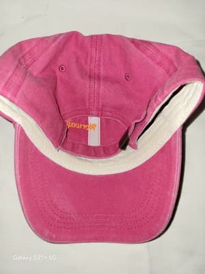 Norway Norge Flag Slideback Cap Hat Pink Adjustable Patriotic Cotton Distressed - Thumbnail 9