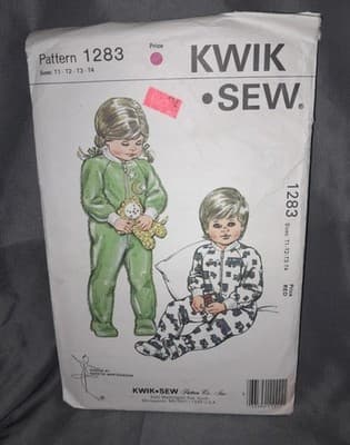Kwik Sew 1283 Cozy Loungewear Pajamas Toddler Sizes T1-T4 UNCUT - Image 1
