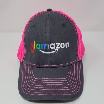 Amazon Trucker Cap: Blue with Off-White Mesh - Thumbnail 2