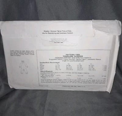 Kwik Sew 1283 Cozy Loungewear Pajamas Toddler Sizes T1-T4 UNCUT - Thumbnail 2