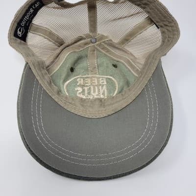 Beer Nuts Snapback Mesh Back Trucker Hat Gray OSFA Colorblock 6 Panel - Thumbnail 8