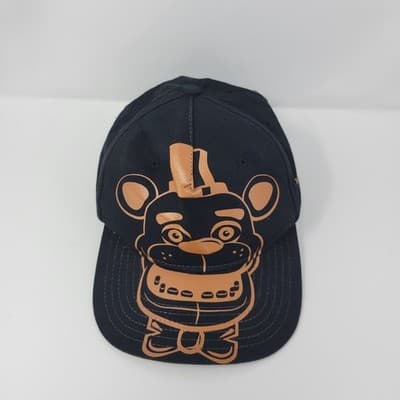 Five Nights at Freddy's FNAF Fazbear Snapback Hat Youth OSFM Black & Brown - Image 1