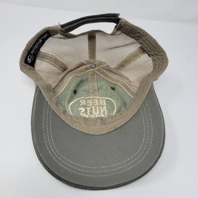 Beer Nuts Snapback Mesh Back Trucker Hat Gray OSFA Colorblock 6 Panel - Thumbnail 7