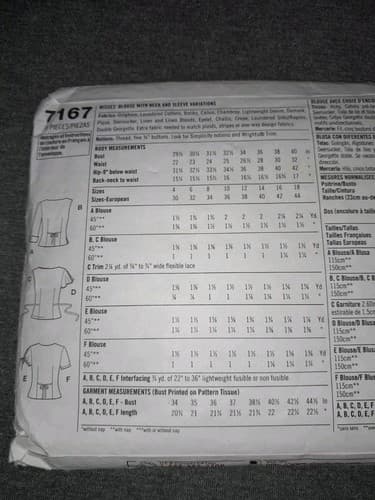 Simplicity 7167 Blouse Sleeve Variations Misses Sz 4-10 Sewing Pattern CUT to 10 - Thumbnail 3