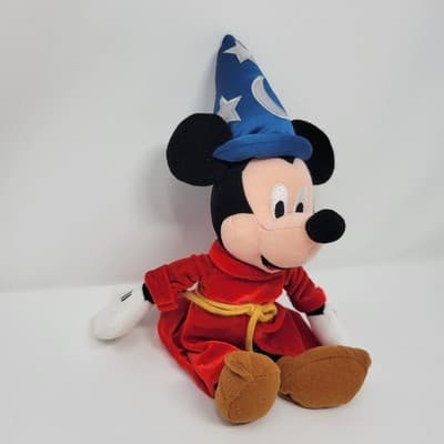 Mickey Mouse The Disney Store 11" Fantasia Sorcerer Plush Bean Bag 2000 - Thumbnail 3