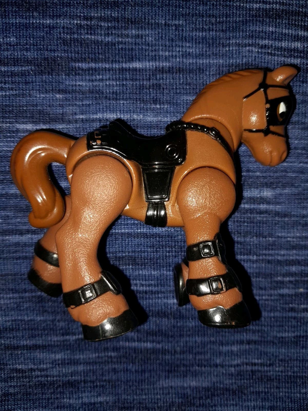 Fisher Price Imaginext Horse Brown & Black 4 Inches Action Figure Toy - Thumbnail 3