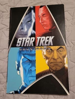 Star Trek Countdown IDW Comics TPB 2009 Movie Prequel + Spock Ear Crew Socks Lot - Thumbnail 3