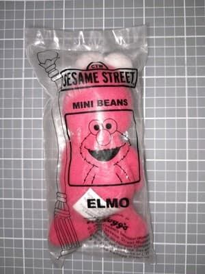Kelloggs Sesame Street Elmo Mini Bean - 1999 - New and Sealed - Thumbnail 3