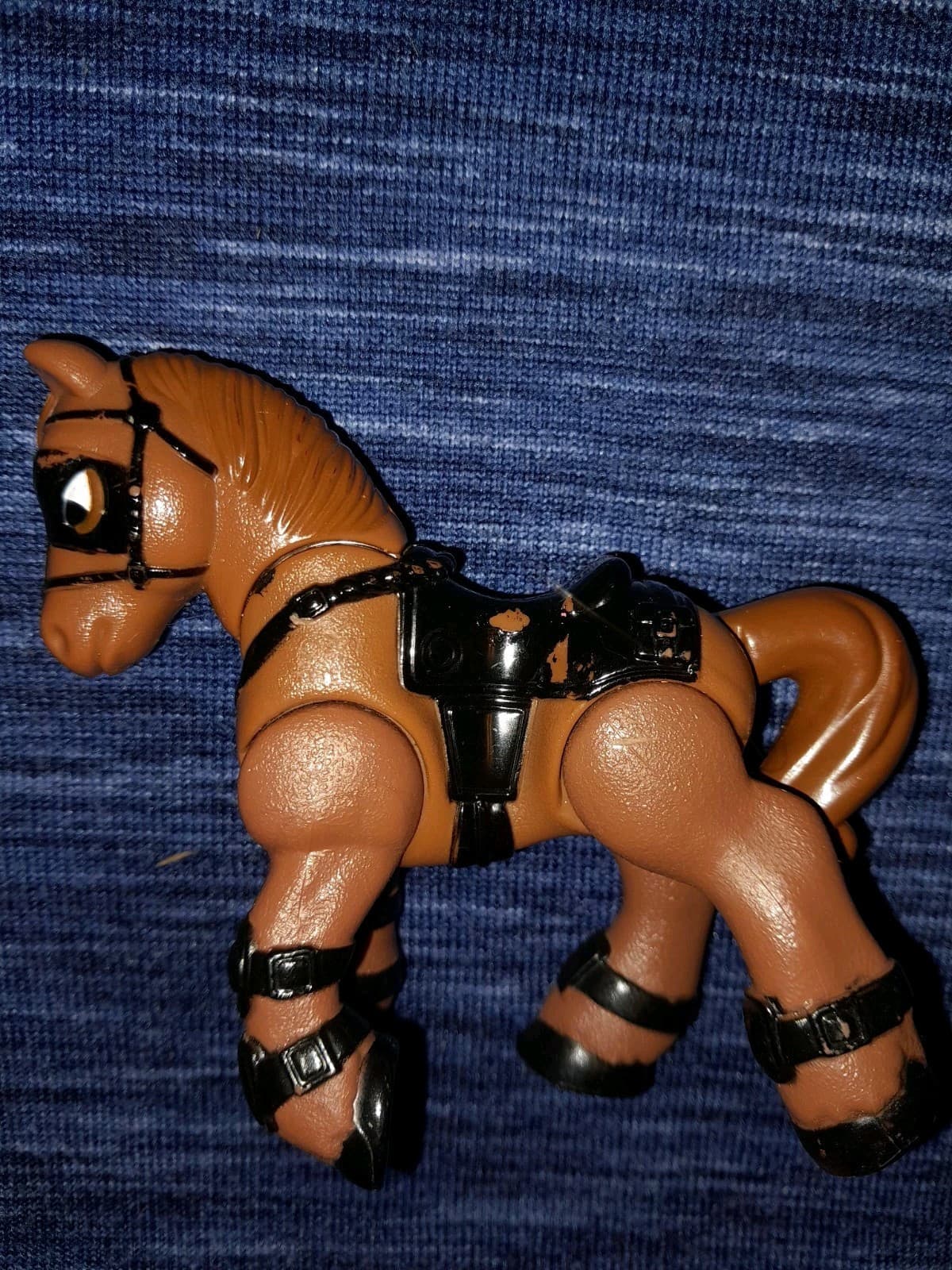 Fisher Price Imaginext Horse Brown & Black 4 Inches Action Figure Toy - Thumbnail 2