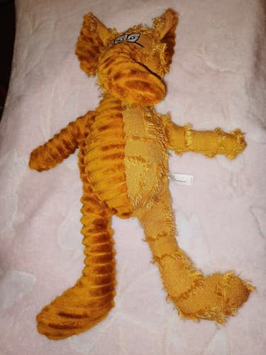 Corduroy Brown Elephant 14" Embroidered Eyes plush Pet Dog toy Squickes - Thumbnail 2