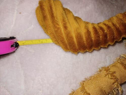 Corduroy Brown Elephant 14" Embroidered Eyes plush Pet Dog toy Squickes - Thumbnail 5