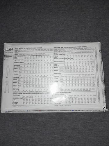 Simplicity S0394 0394 Wedding Dress 2 Lengths Bodice Variations Pattern 18-24 UC - Thumbnail 3