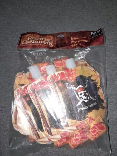 Disney Pirates of the Caribbean 8 Blowouts Black Flag New And Sealed Birthday - Image 1