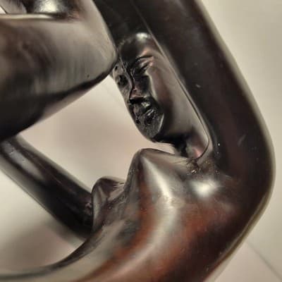Abstract Seated Woman Sculpture Bronze Finish Polystone Resin Figurine 10 Statue - Thumbnail 10