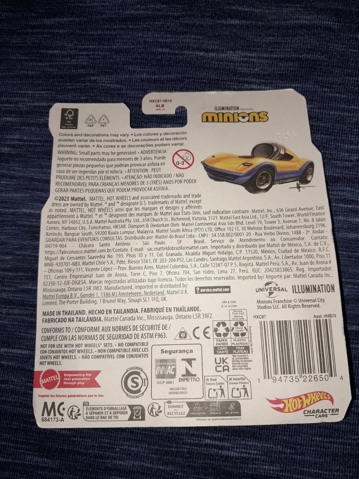 Hot Wheels Best of Character Car 2024 Mix 4 Carl (Minions) - Thumbnail 4