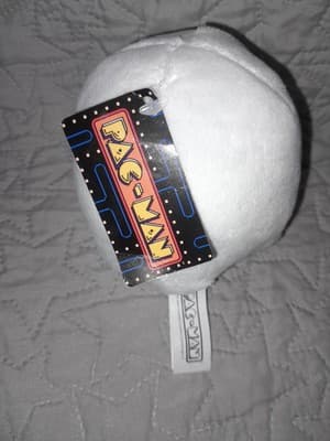 Ms. Pac-Man 5" White Pellet Ghost Licensed Plush Pacman Toy Factory Bandai Namco - Thumbnail 3