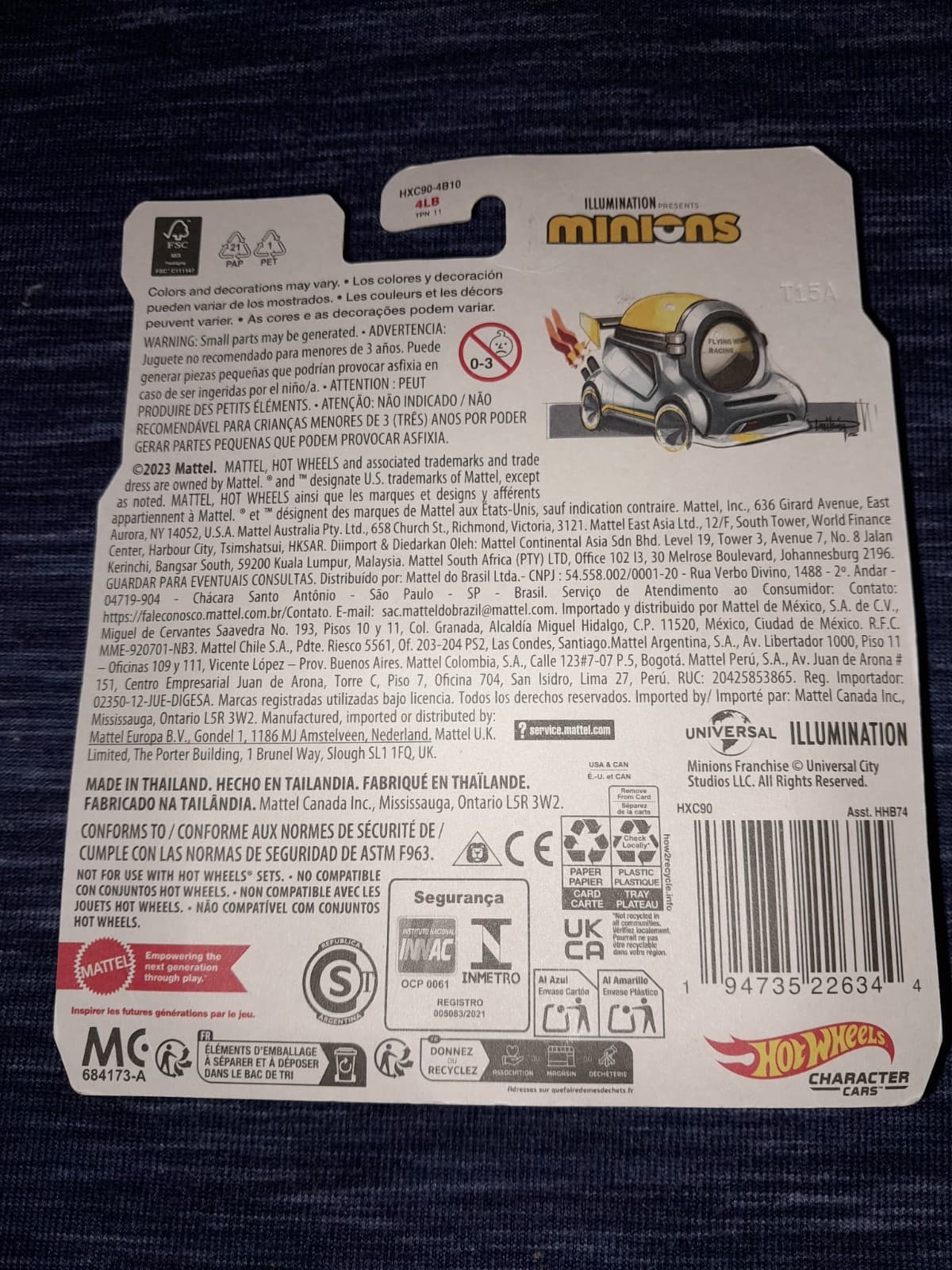 Hot Wheels Best of Character Car 2024 Mix 4 Stuart (Minions) - Thumbnail 4