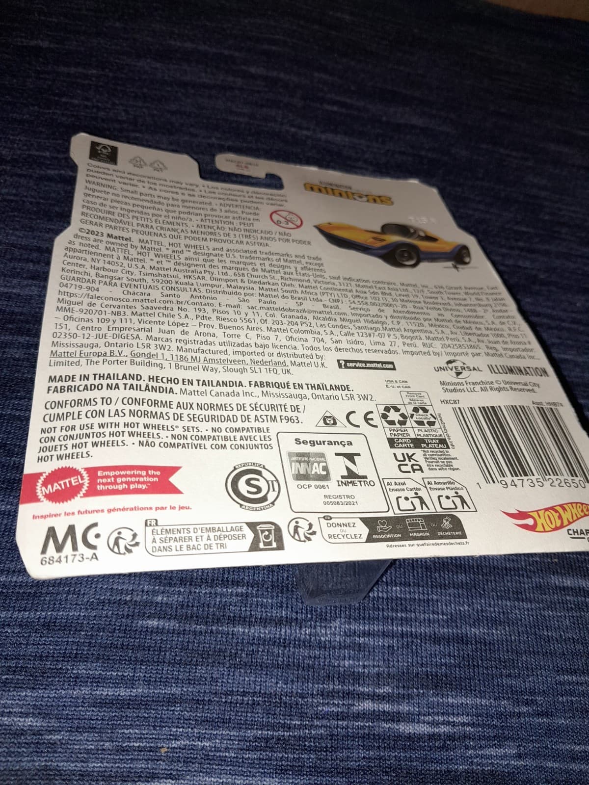 Hot Wheels Best of Character Car 2024 Mix 4 Carl (Minions) - Thumbnail 5
