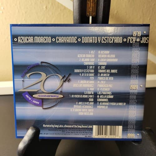 Sony Discos CD 20th Anniversary Music Compilation Various Latin Artist 1979-1999 - Thumbnail 3