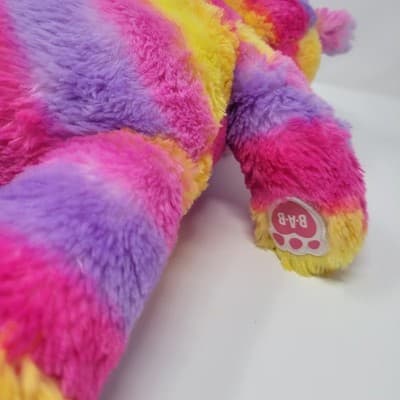 BUILD A BEAR Rainbow Stripe Teddy Bear 2019 17in Multicolor Plush - Thumbnail 8