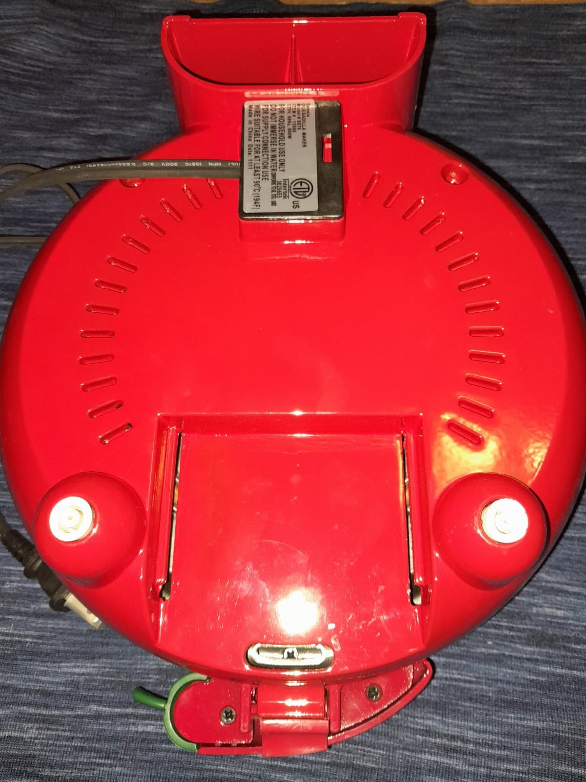 Bella 6 Wedge Electric Quesadilla Maker Red Chili Pepper Latch Birria Tacos S676 - Thumbnail 6
