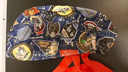 Surgical Adjustable Scrub Cap Doctor Nurse Kitchen Cotton Sweatband Star Wars - Thumbnail 3