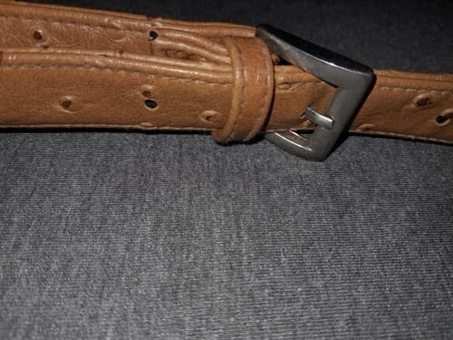 Strada Faux Ostrich Skin Handbag Purse Tan Adjustable Shoulder Strap - Thumbnail 7