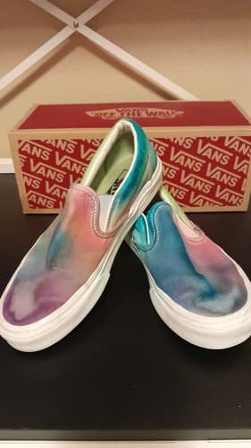 VANS Classic Slip-On Multicoloured Tye Dyed Mens 5 Womens 6.5 Box Included - Image 1