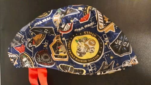 Surgical Adjustable Scrub Cap Doctor Nurse Kitchen Cotton Sweatband Star Wars - Image 1