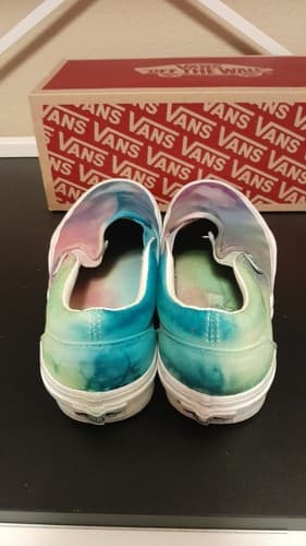 VANS Classic Slip-On Multicoloured Tye Dyed Mens 5 Womens 6.5 Box Included - Thumbnail 7