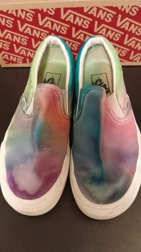 VANS Classic Slip-On Multicoloured Tye Dyed Mens 5 Womens 6.5 Box Included - Thumbnail 4