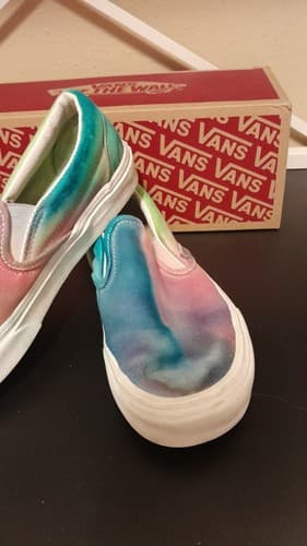 VANS Classic Slip-On Multicoloured Tye Dyed Mens 5 Womens 6.5 Box Included - Thumbnail 3