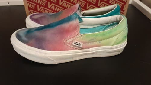 VANS Classic Slip-On Multicoloured Tye Dyed Mens 5 Womens 6.5 Box Included - Thumbnail 9